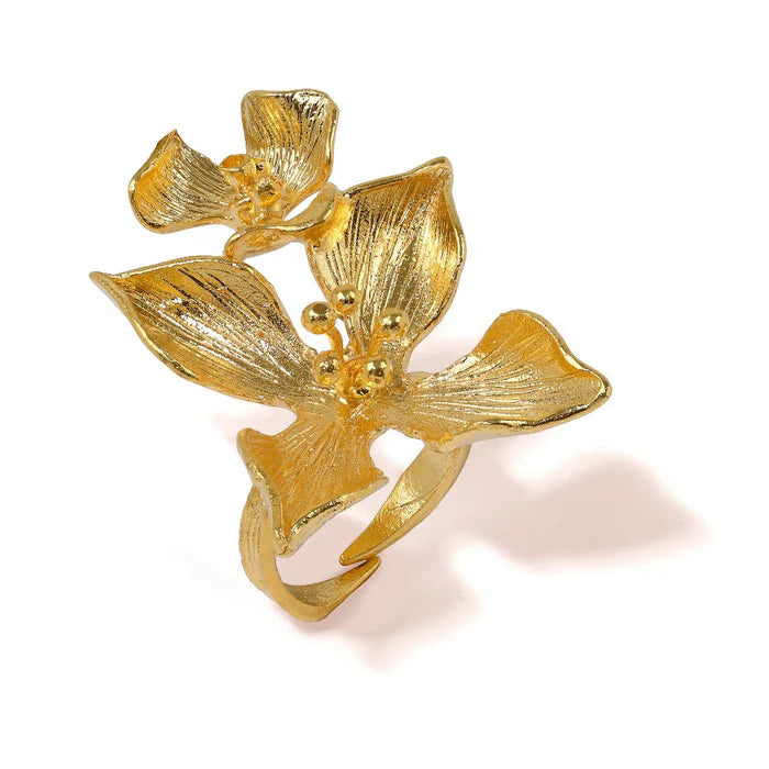Double Blossom ring