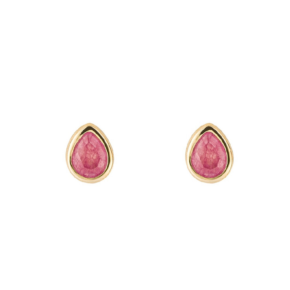 Pink Quartz Studs