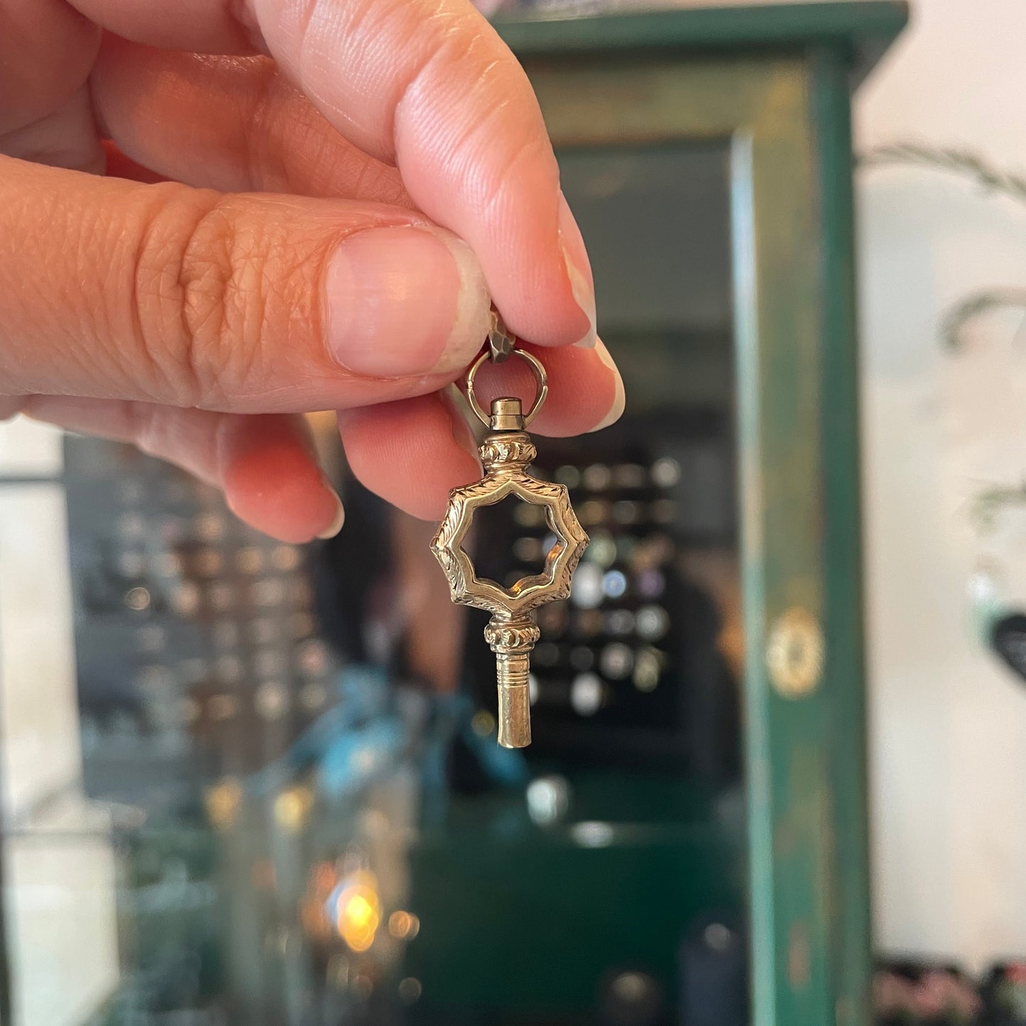 Antique watch key, a perfect antique pendant to hang on a chain, an old watch key.