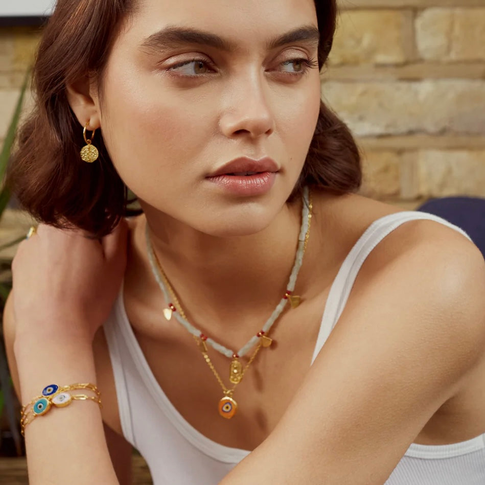 Neri Evil Eye Beaded Necklace