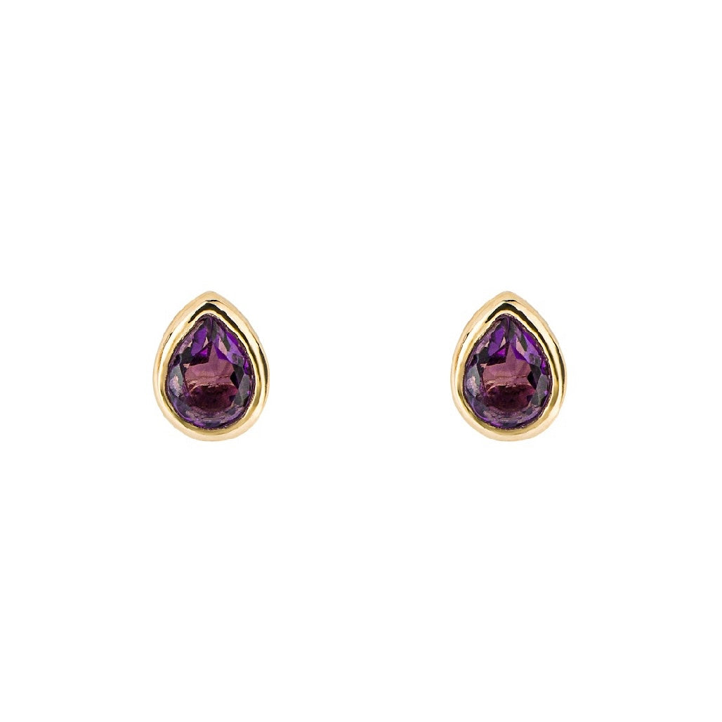 Amethyst Birthstone Studs