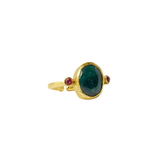 Lucia Emerald Cocktail Ring