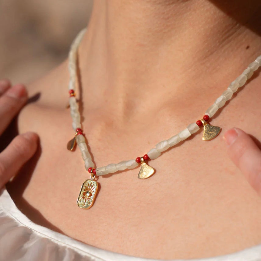 Neri Evil Eye Beaded Necklace
