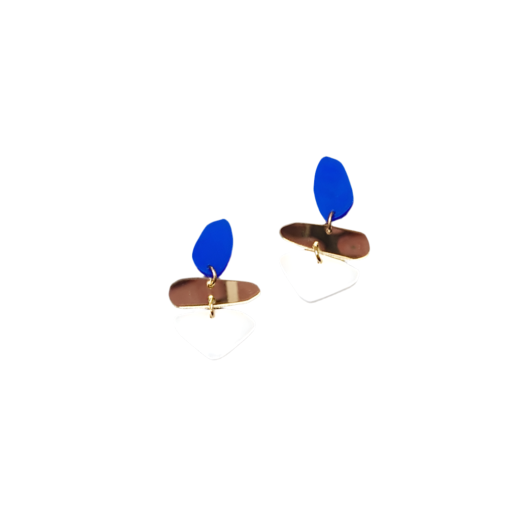 Stacked rock Earrings.