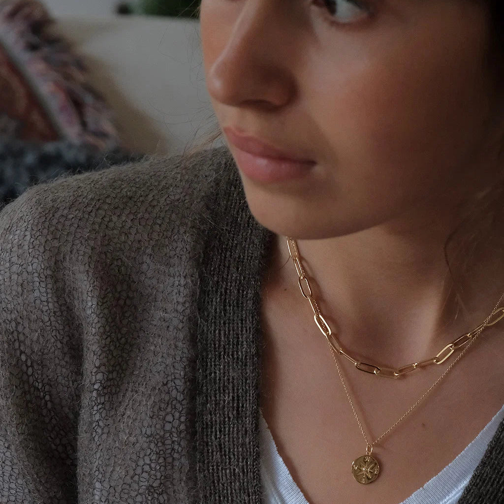 Gold Compass Necklace