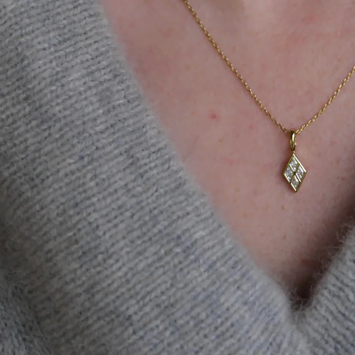 Argyle pendant on vermeil chain.
