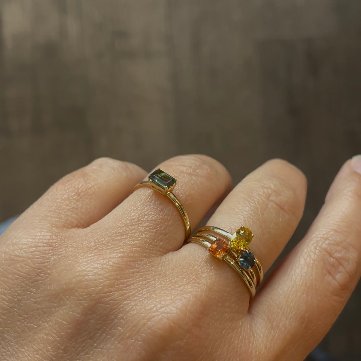 A yellow oval cut Sapphire, a fine new 9kt gold ring.