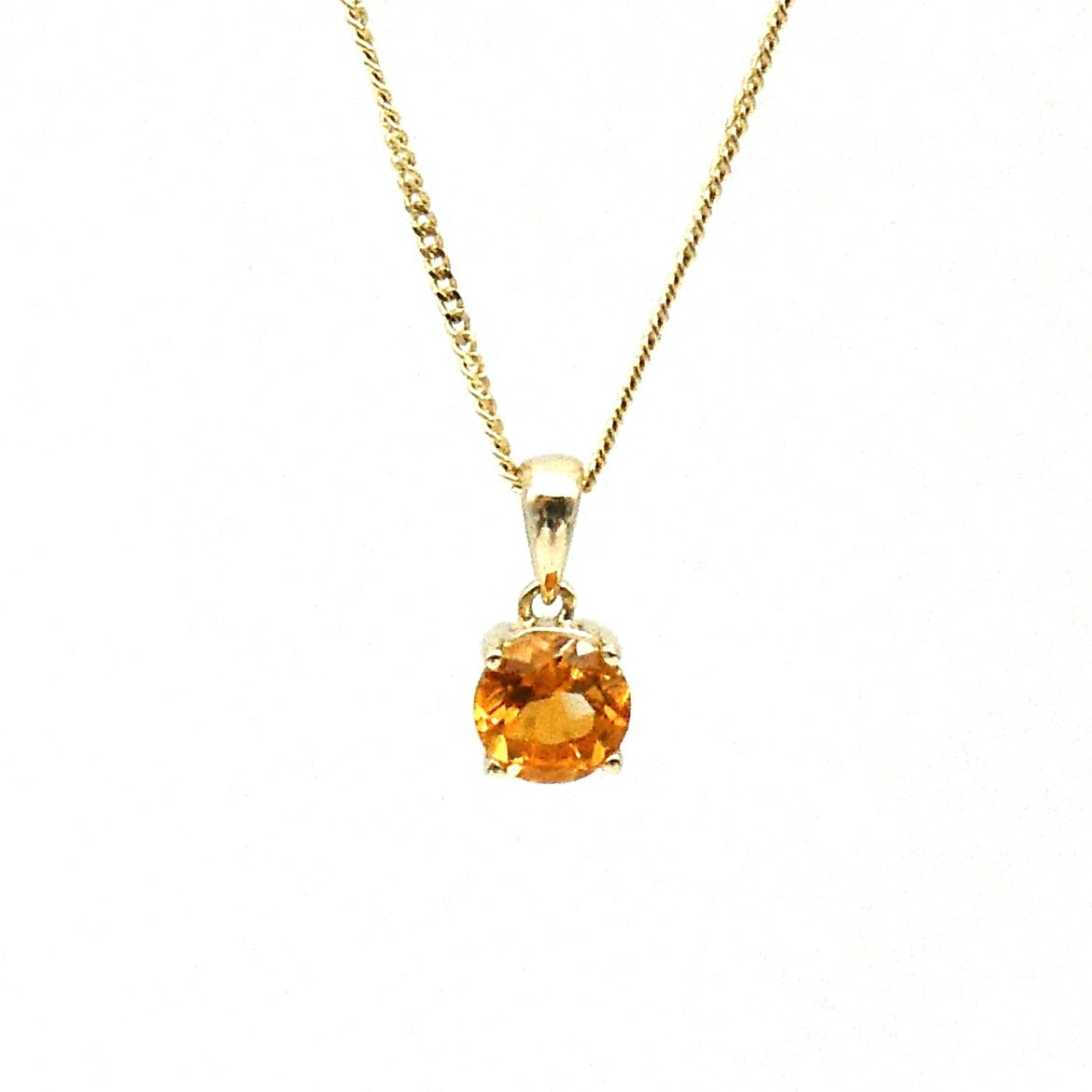 A 9kt gold and Citrine pendant, Birthstone for November.
