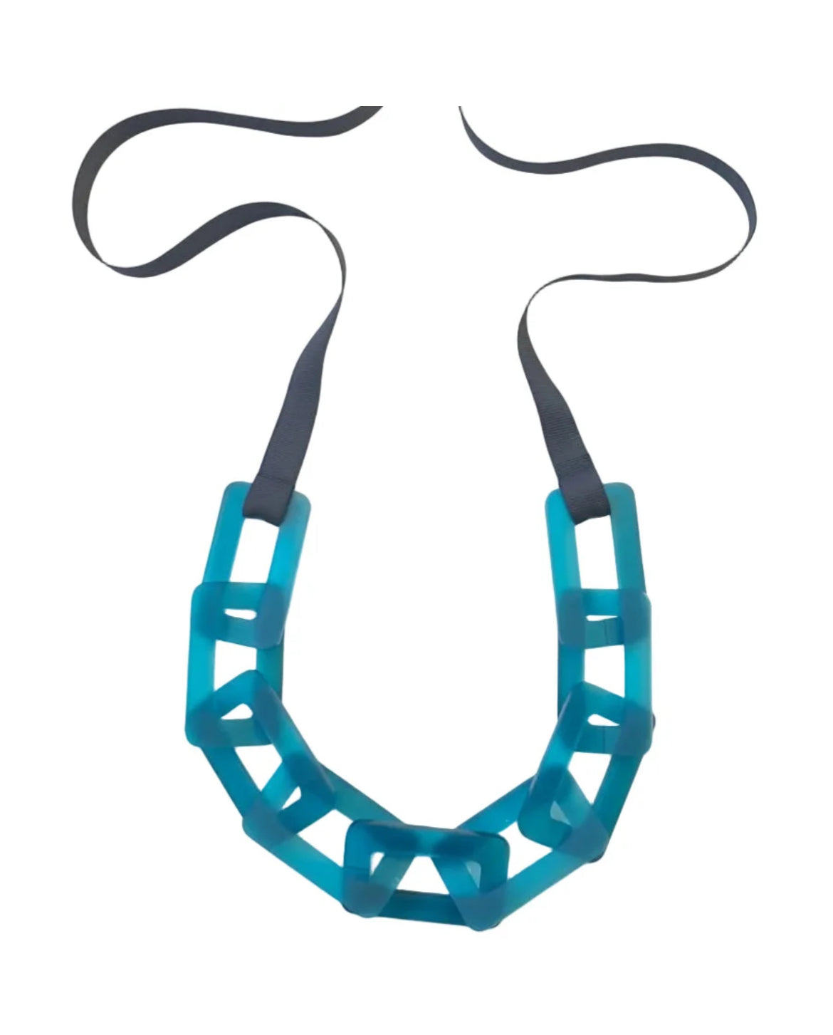 Chain Link Necklace Teal