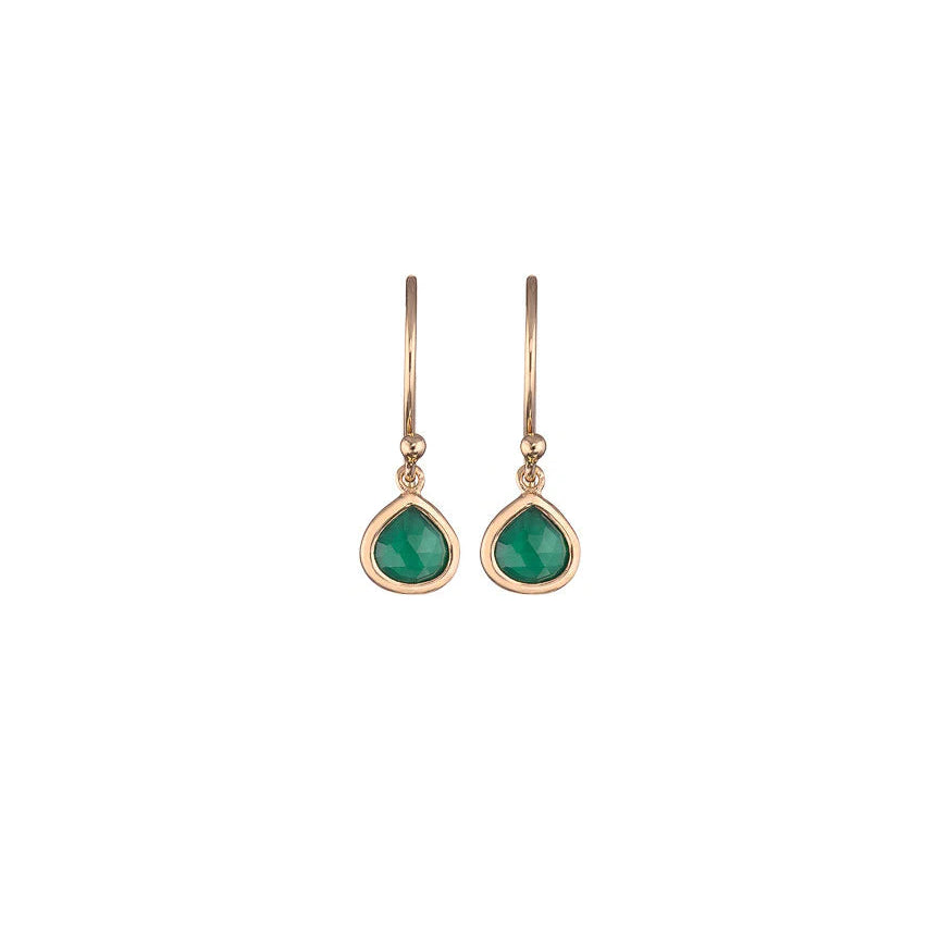 Green Droplet Earrings