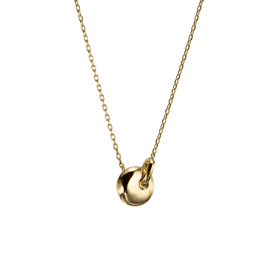 Gold Donut Necklace, gold plated.
