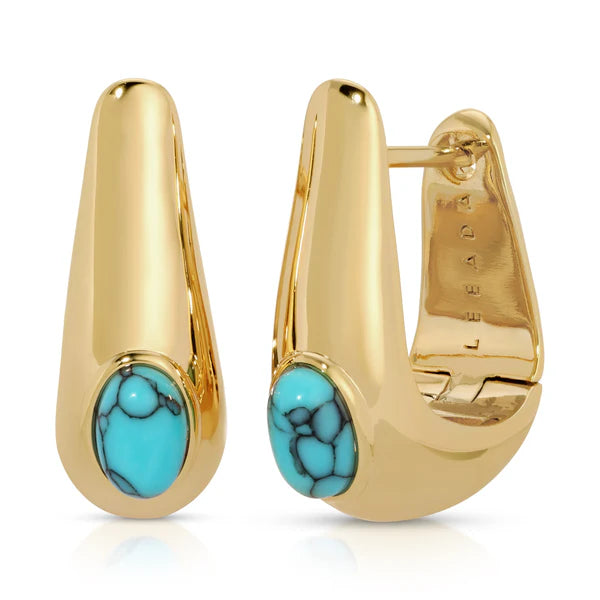 Reva Huggie with Turquoise