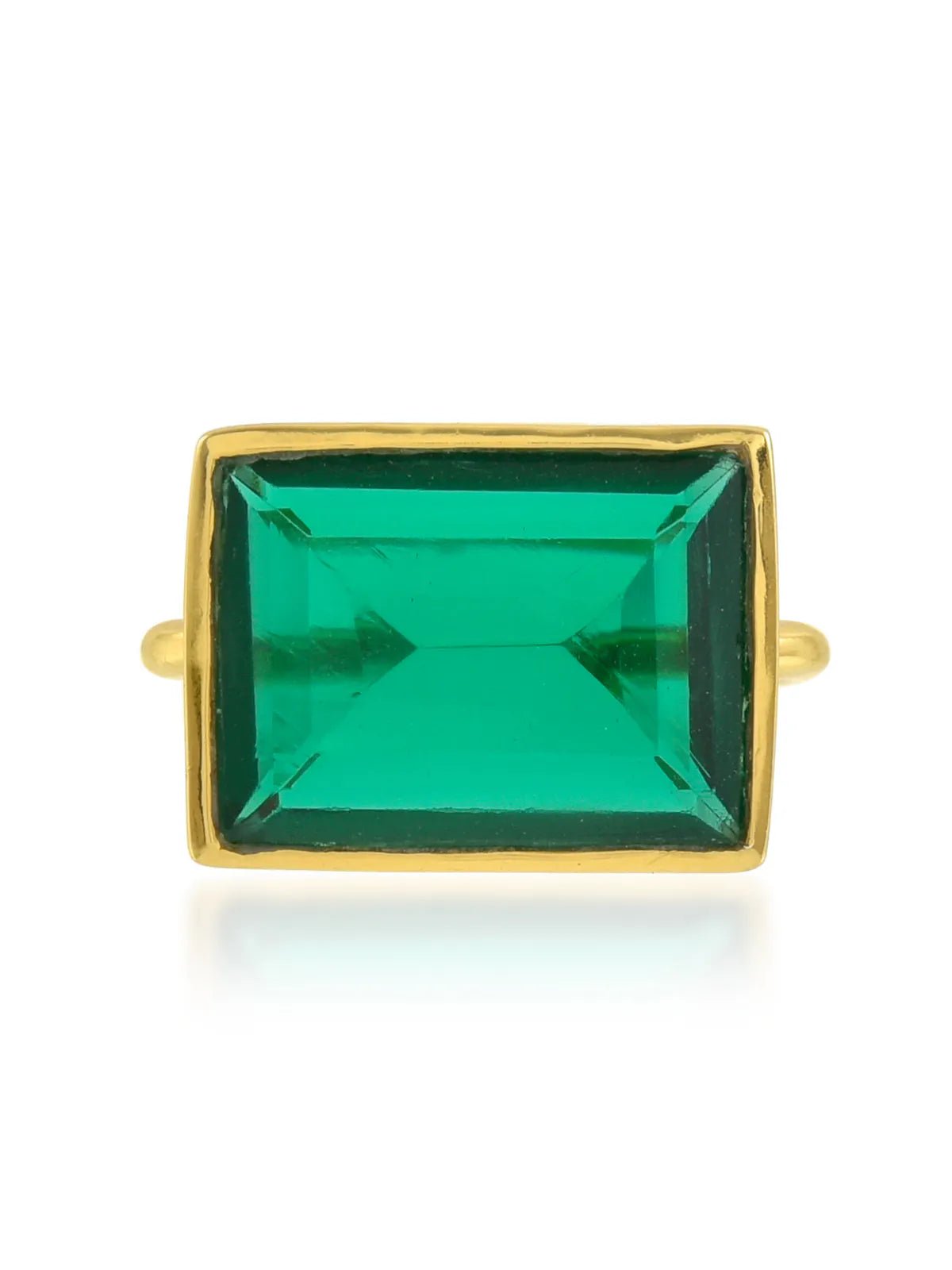 Lenny Ring in Emerald Green - Collected