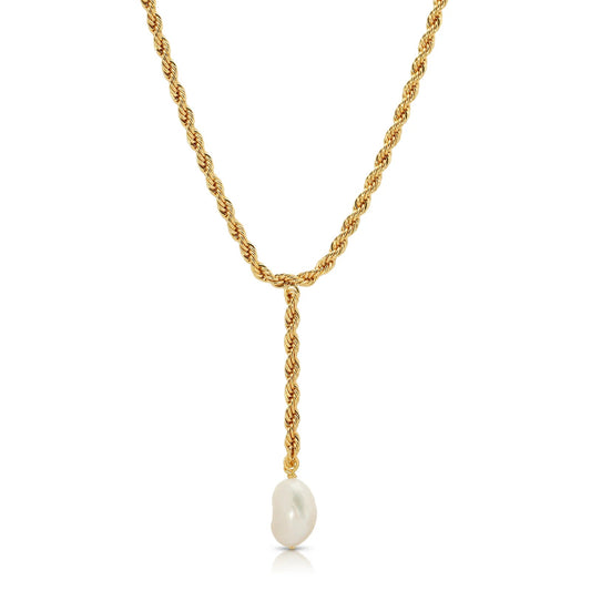Pearl Lariat Necklace - Collected