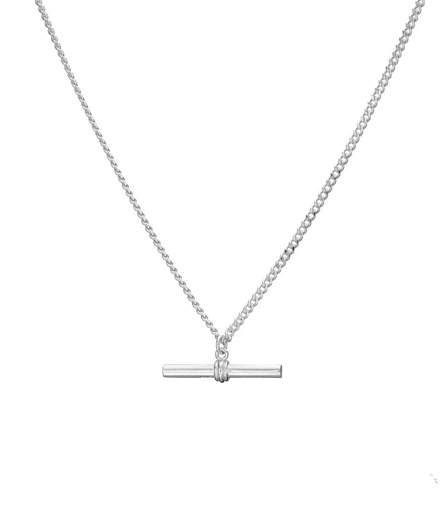 Silver T bar Necklace - Collected