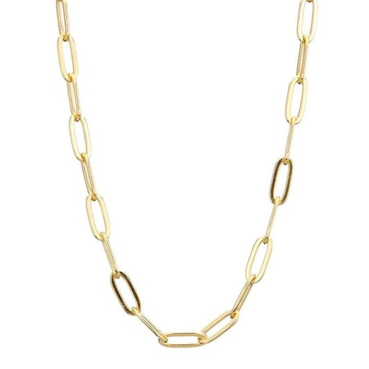Gold link chain, gold plated on silver. - Collected