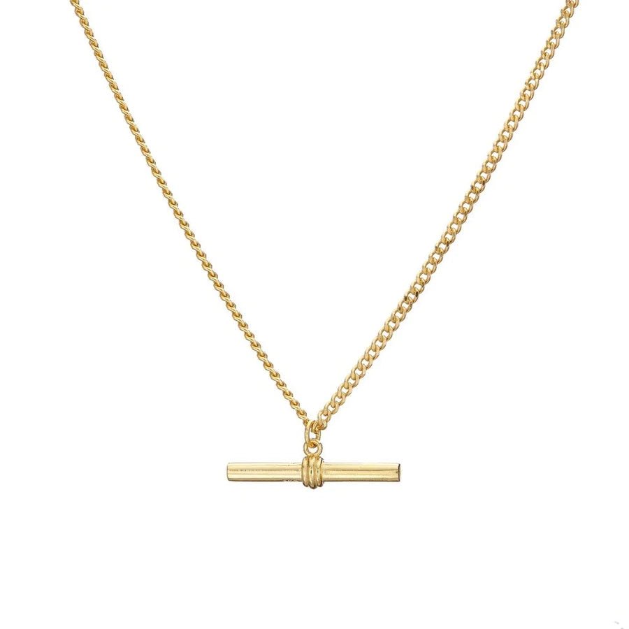 Gold T Bar Necklace - Collected