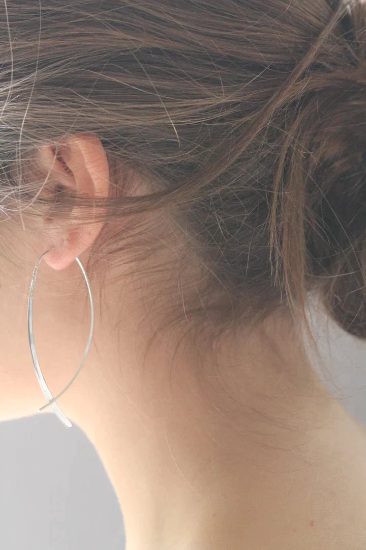 Silver crossover earrings by Mary K Jewellery - Collected
