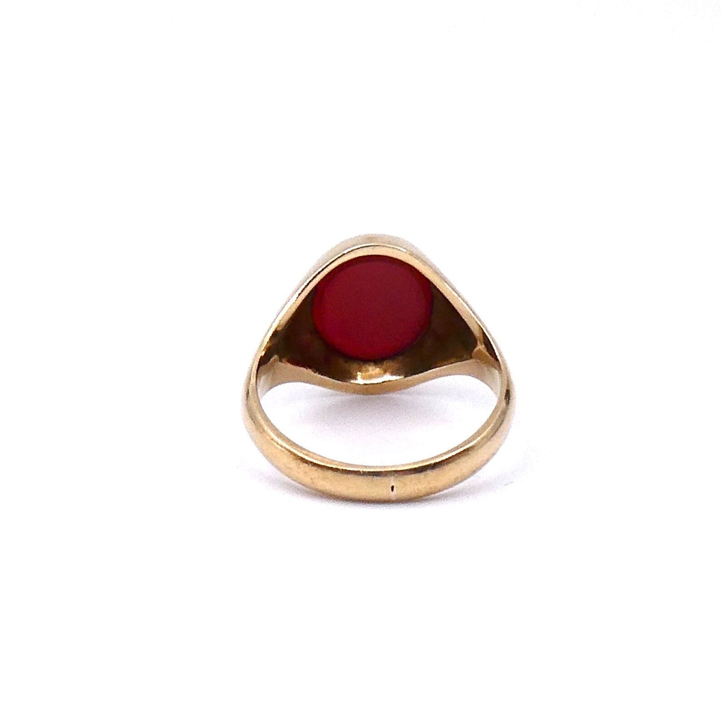 Vintage carnelian signet ring, set in 9kt gold with full hallmarks from London 1967. - Collected