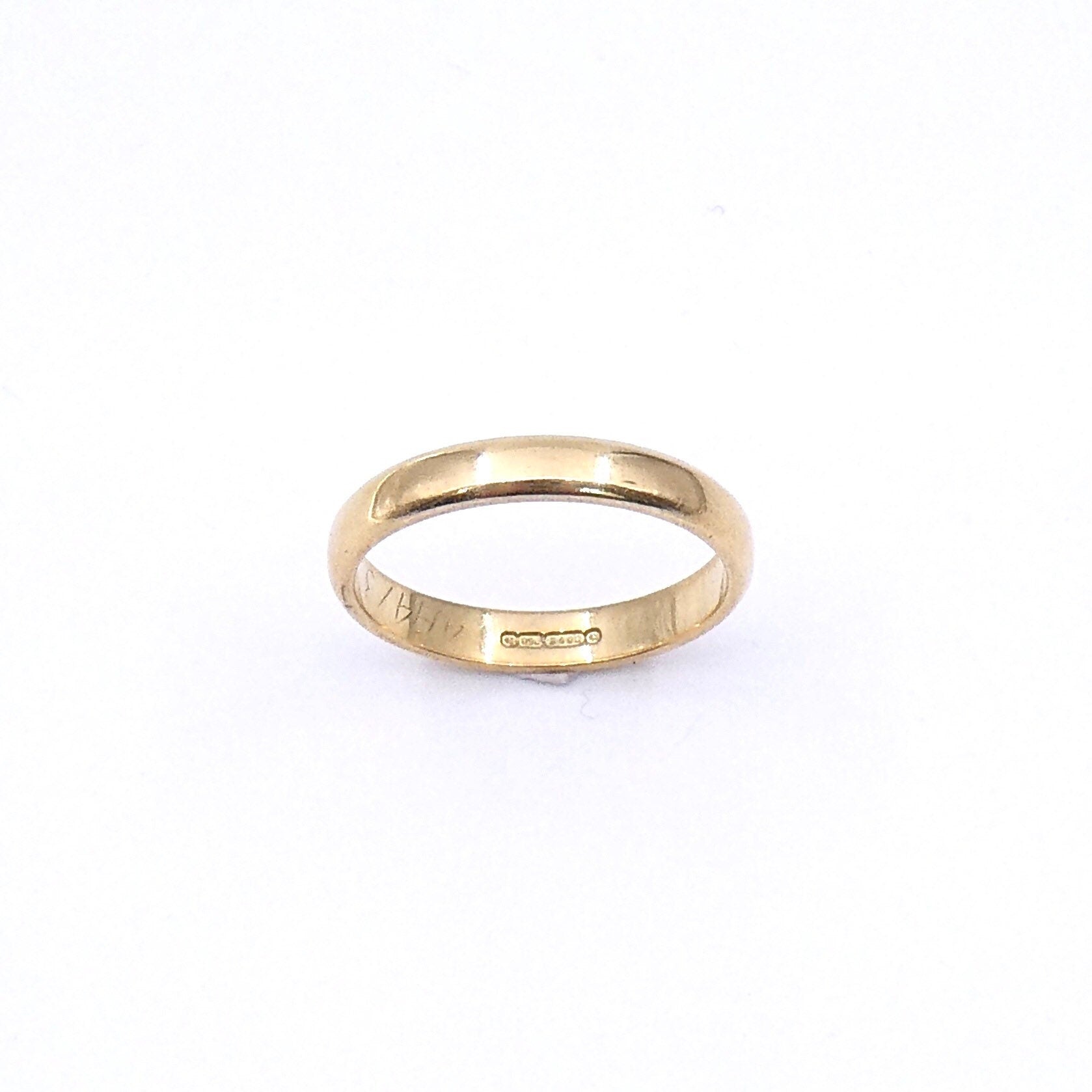 Vintage gold band, a heavy 18kt gold ring, ideal vintage wedding ring. - Collected