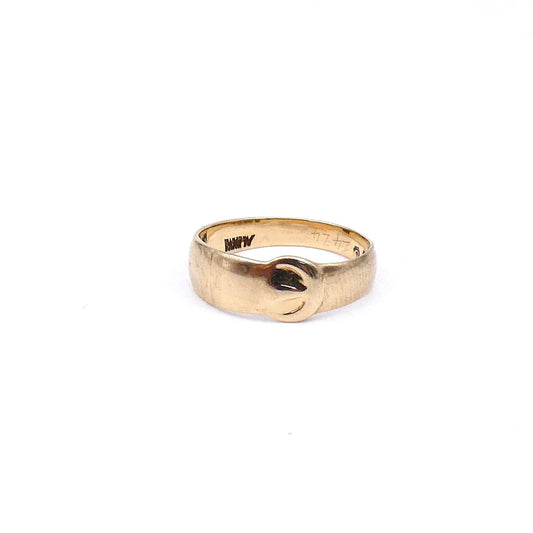 Vintage gold buckle ring, 9kt belt ring, ideal vintage baby finger ring - Collected