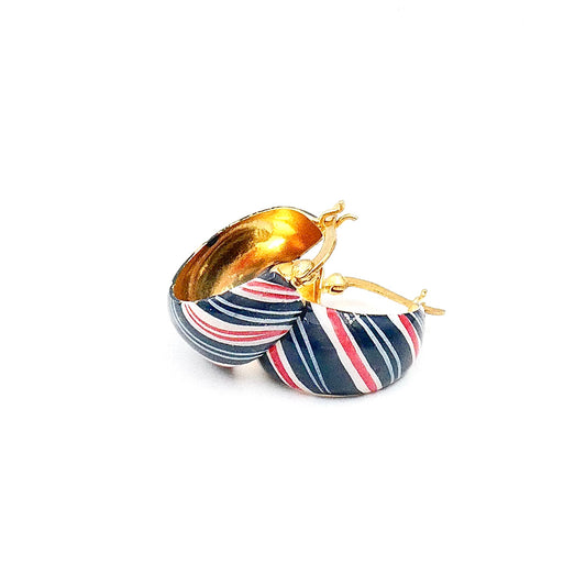 Hand painted enamel earrings