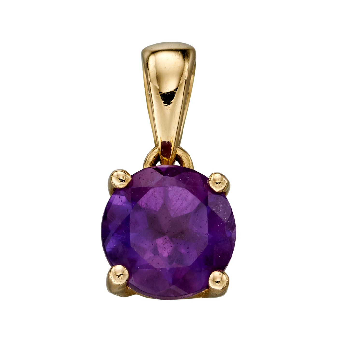 A 9kt gold Amethyst  pendant, Birthstone for February.