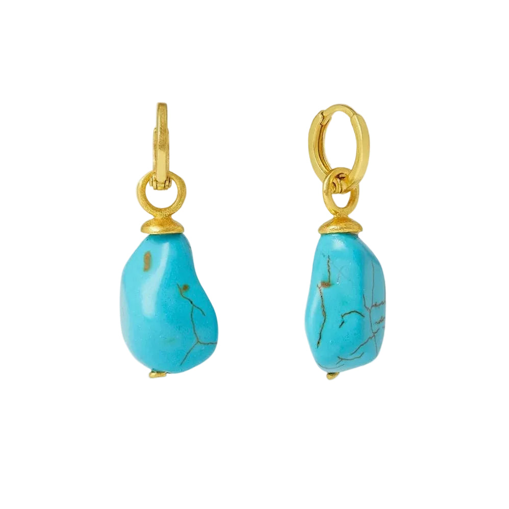 Ava turquoise drop Huggie Earring