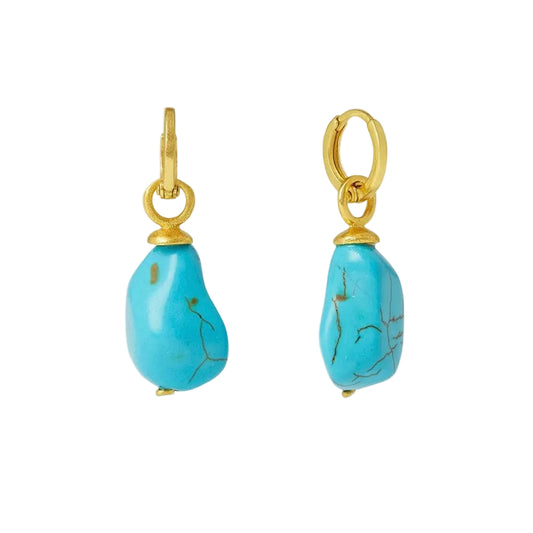 Ava turquoise drop Huggie Earring