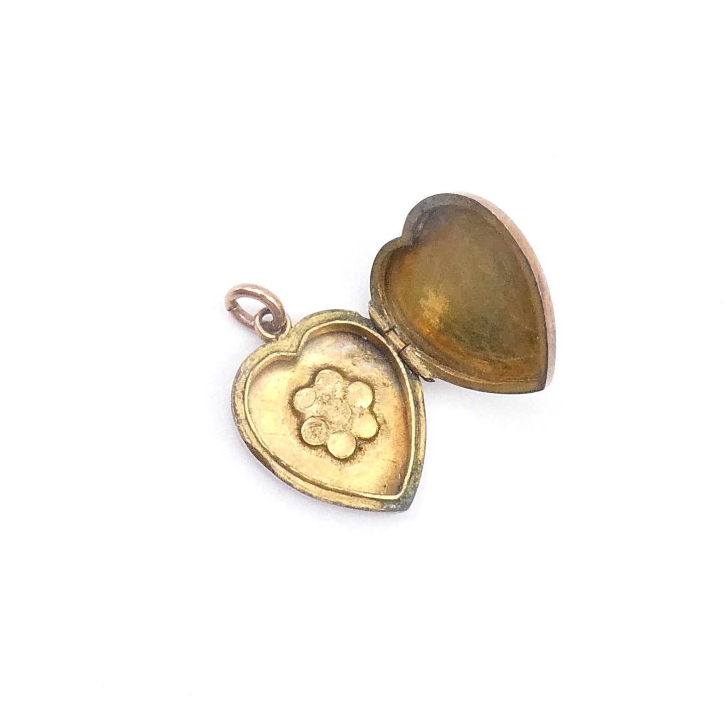 Antique Heart Locket and a turquoise and split pearl star set motif, on a 9kt gold chain.