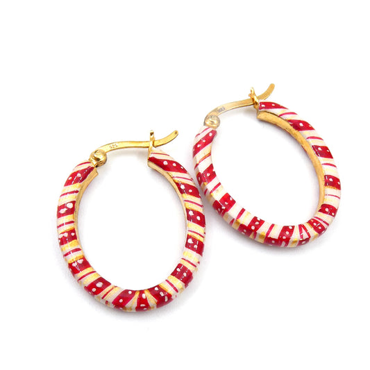 Hand painted & enamel hoops.