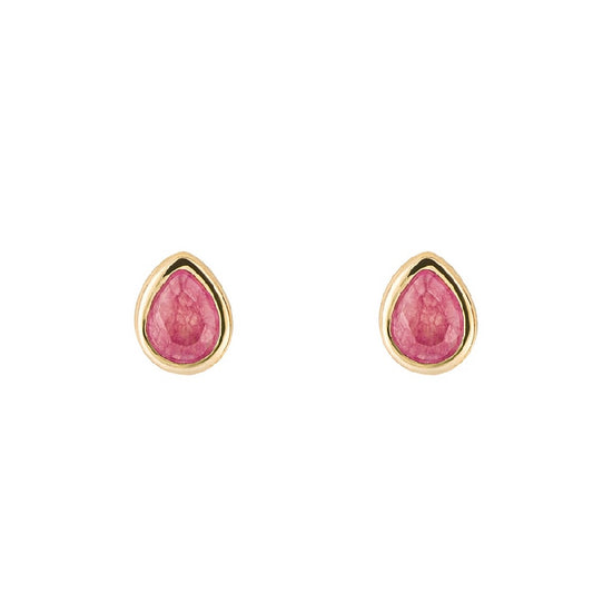 Pink Quartz Studs