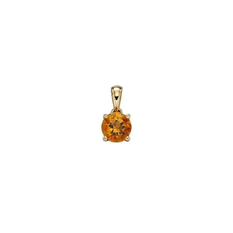 9kt gold Citrine Pendant or Charm.