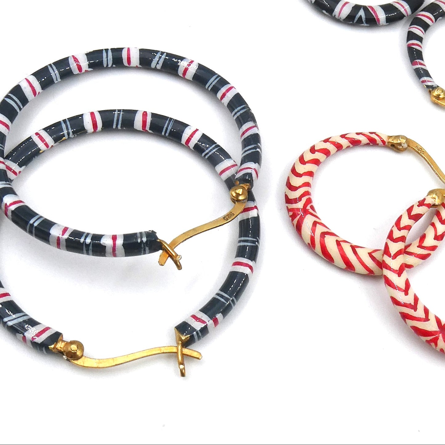 Enamel Hoops Striped Large