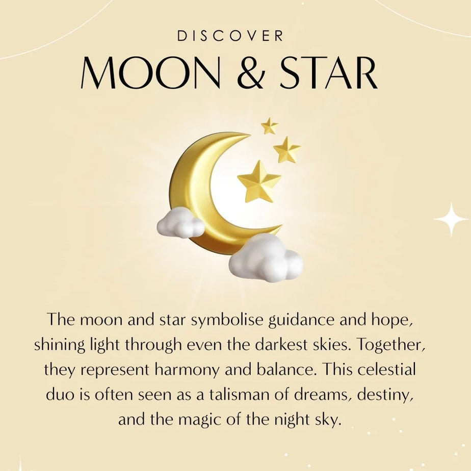 Moon & Star Stud Earrings