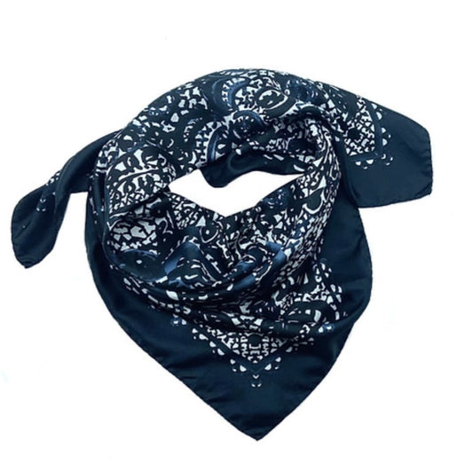 Silk Twill scarf Seri Serge & Charcoal