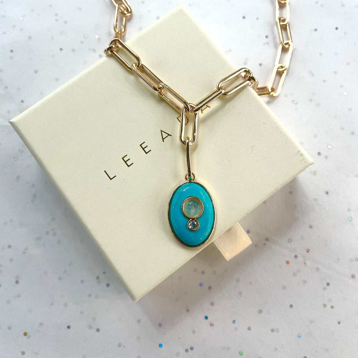 Edendale Necklace with Turquoise & Moonstone