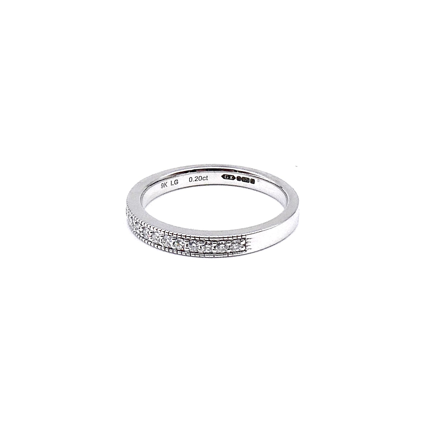 Eternity ring, 9kt white gold with .20ct Lab Diamonds.