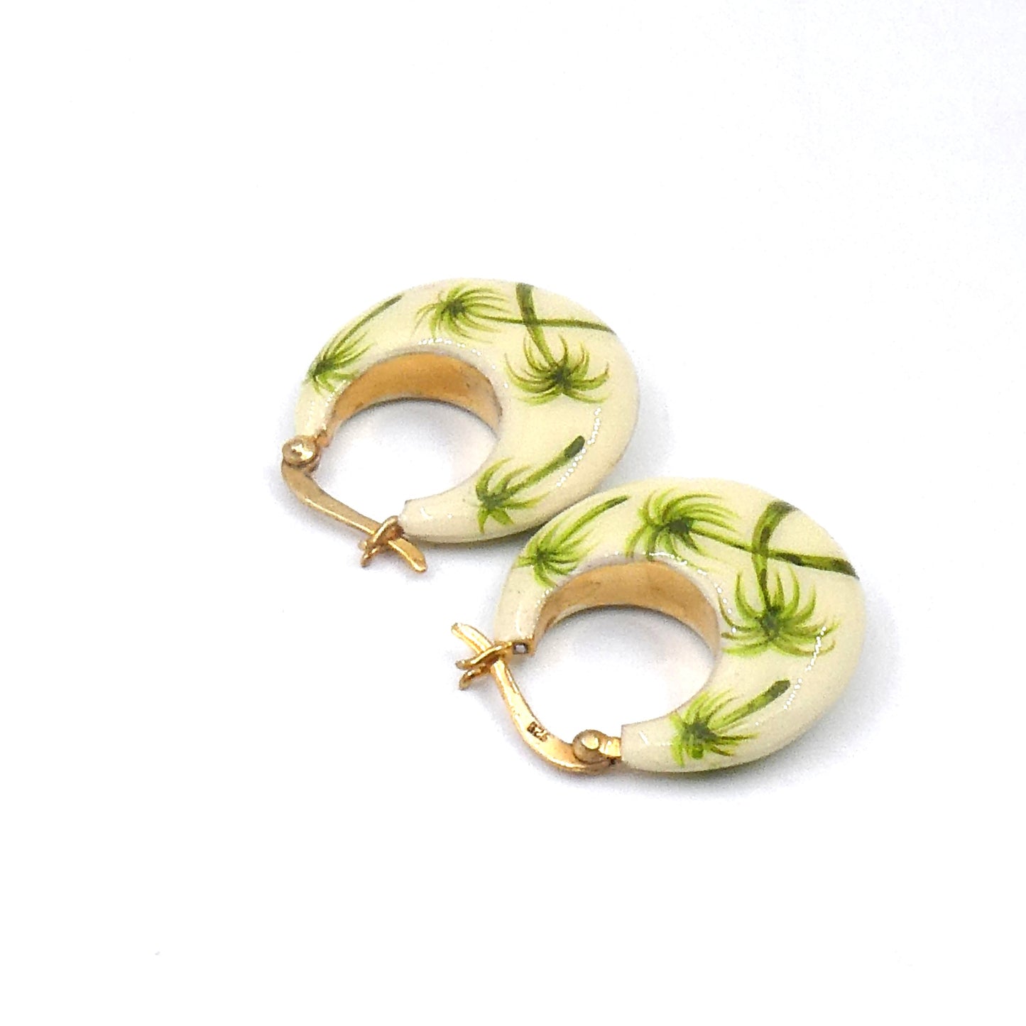 Enamelled Palm Tree Earrings