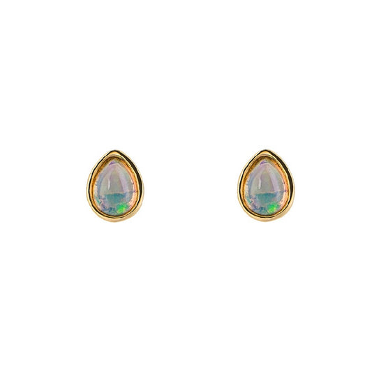 Opal Birthstone Studs