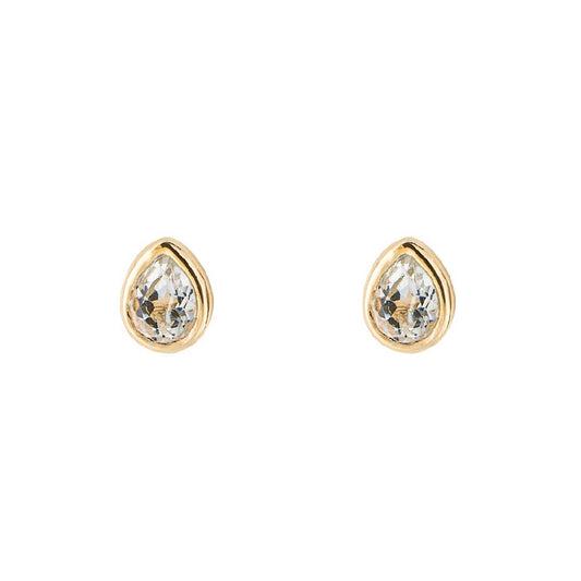 White Topaz Studs