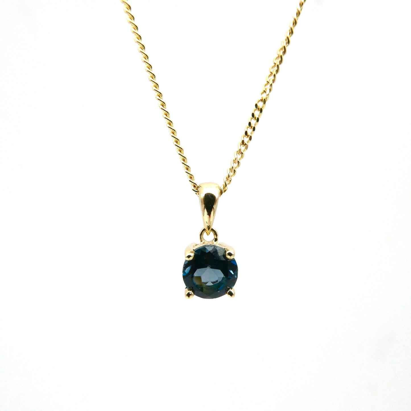 A 9kt gold London Blue Topaz Birthstone for December