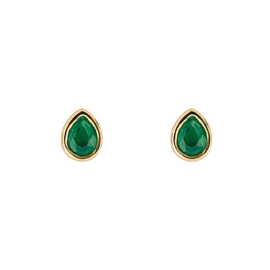 Green Chalcedony Studs