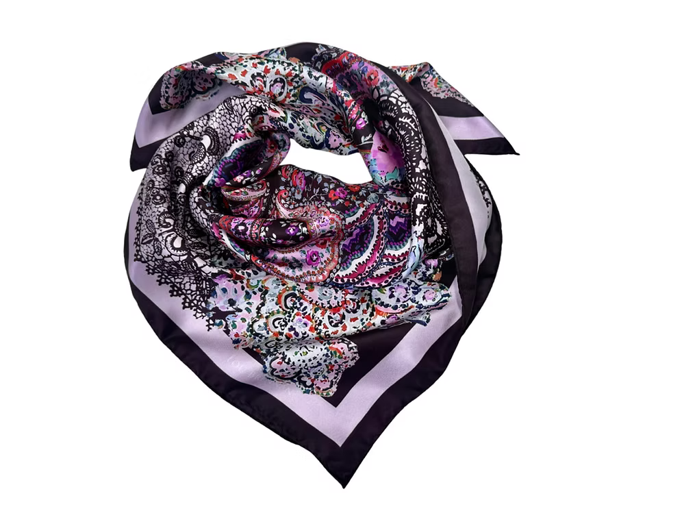 Croise Grape & Lilac Mini Scarf
