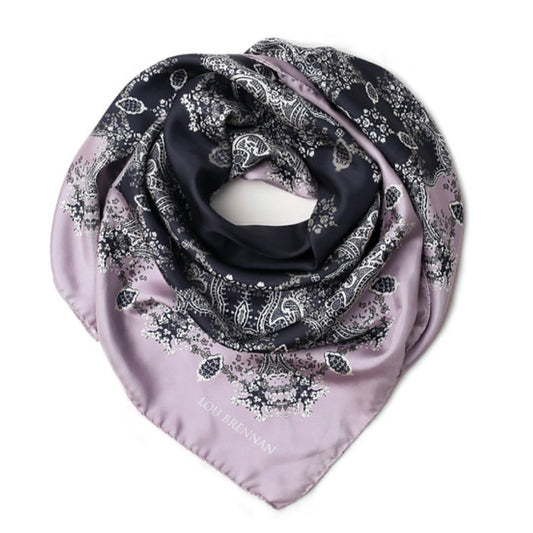 Frances Lilac & Pewter Square