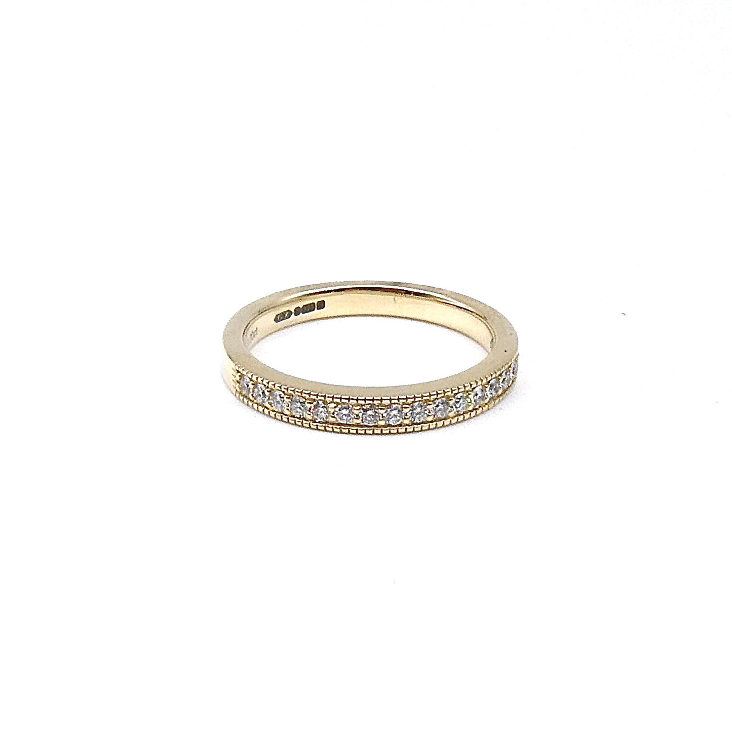 Eternity ring, 9kt gold with .20ct Natural Diamonds.