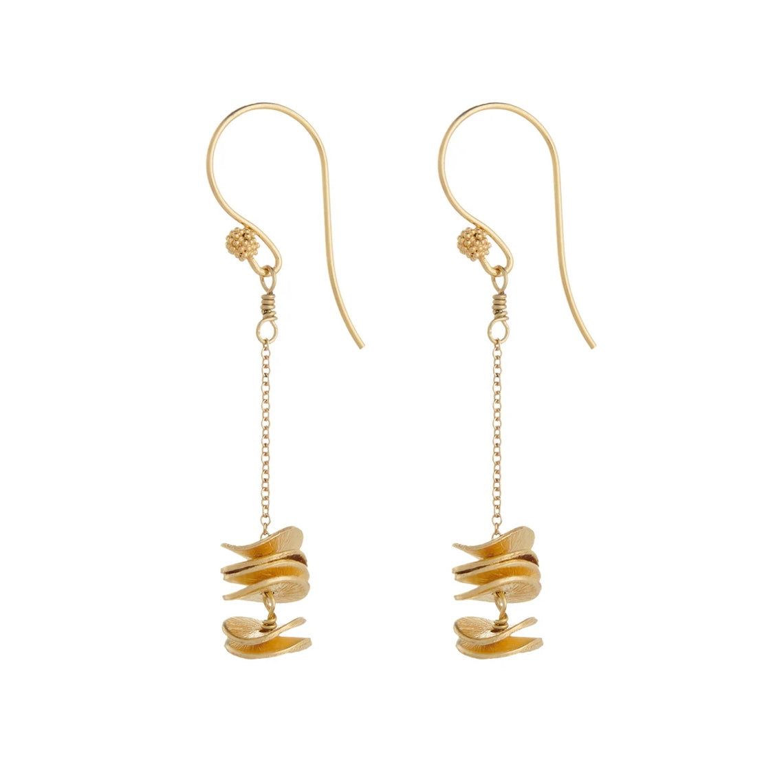 Gold stacking earrings