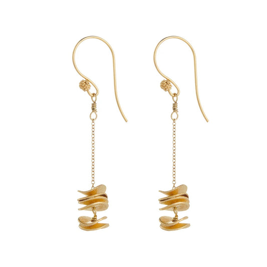 Gold stacking earrings