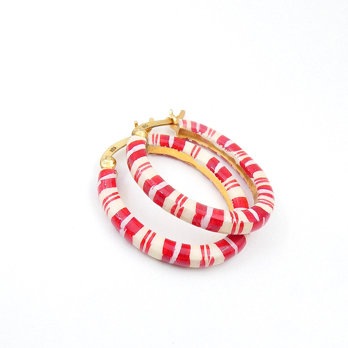 Hand painted & enamel hoops.