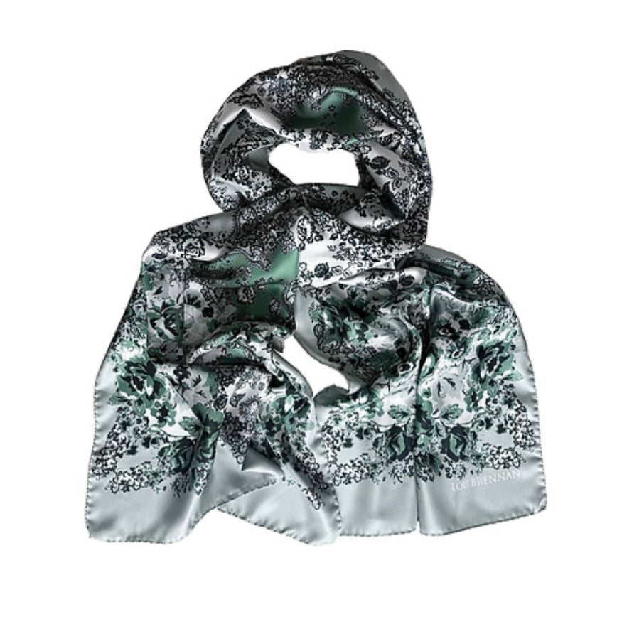 Maebh Antique Green, Viridian & Tonal Roses